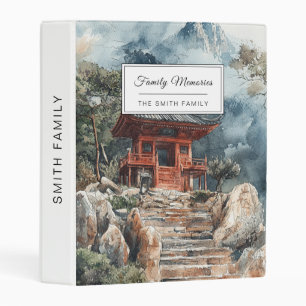 Crimson Mountain Pagoda Ink Wash (2) Mini Binder