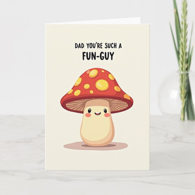 Crimson Mushroom Fathers Day Card (Front)