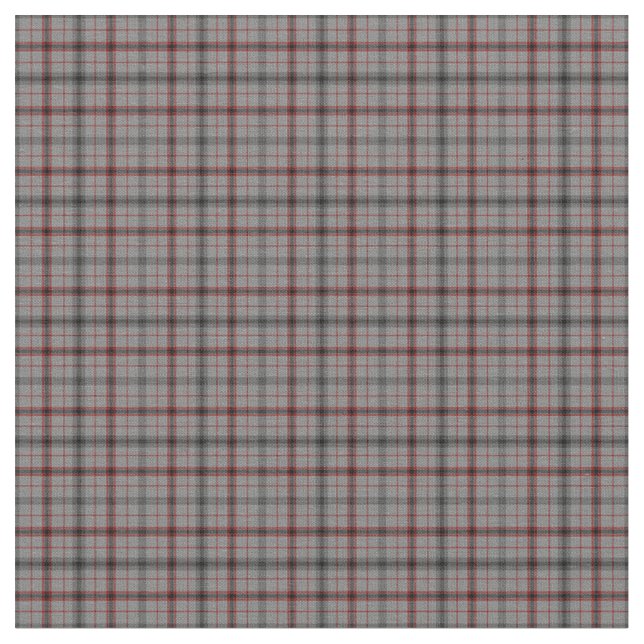 Crimson n Grays Plaid Fabric (Close Up)