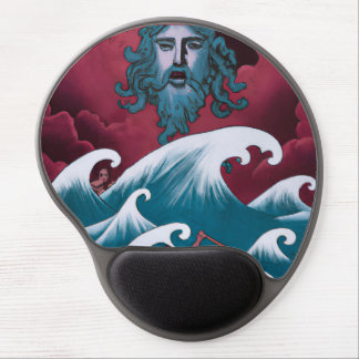Crimson Neptune Oil Painting Gel Mouse Pad