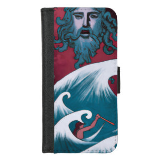 Crimson Neptune Oil Painting iPhone 8/7 Wallet Case