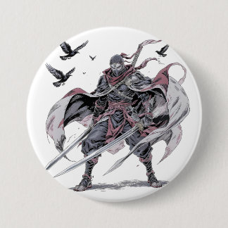 Crimson Ninja Phone Case Button