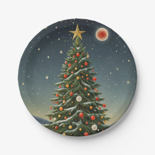 Crimson Noel Paper Plates