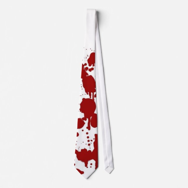 Crimson on White Neck Tie (Front)