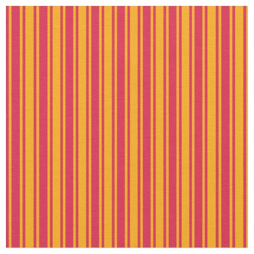 Crimson & Orange Pattern of Stripes Fabric
