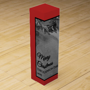 Crimson Ornament Christmas – Elegant Holiday Wine Box