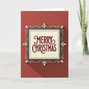 Crimson Ornamental Christmas Card