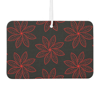 Crimson Pattern on Black  Air Freshener