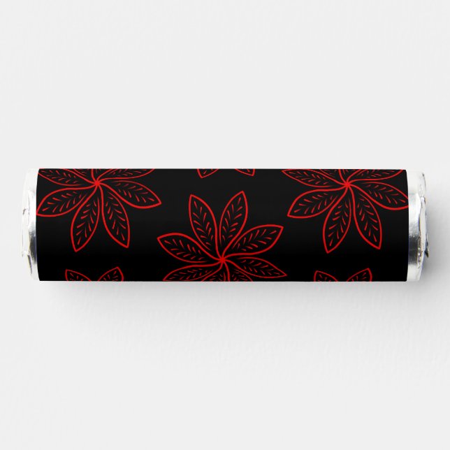 Crimson Pattern on Black  Breath Savers® Mints (Front)