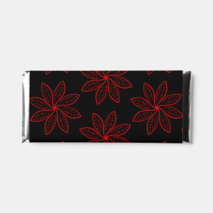 Crimson Pattern on Black Hershey Bar Favors