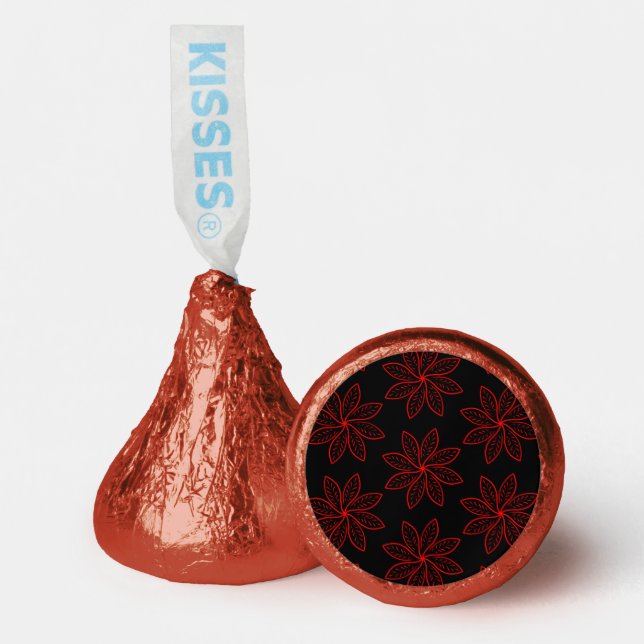 Crimson Pattern on Black  Hershey®'s Kisses® (Front)
