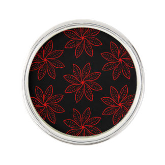 Crimson Pattern on Black  Lapel Pin