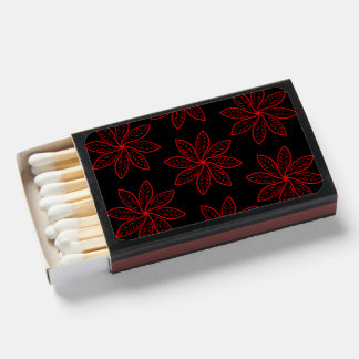 Crimson Pattern on Black Matchboxes