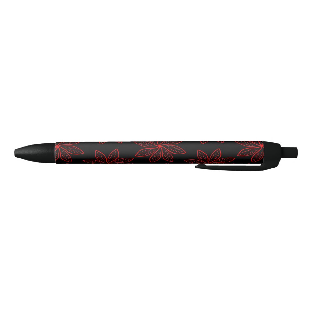 Disover Crimson Pattern on Black  Pen
