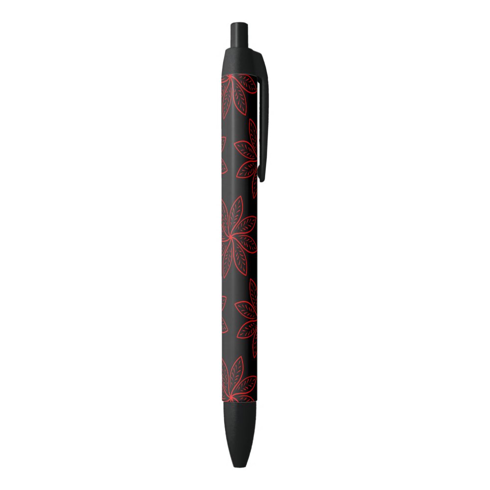 Disover Crimson Pattern on Black  Pen