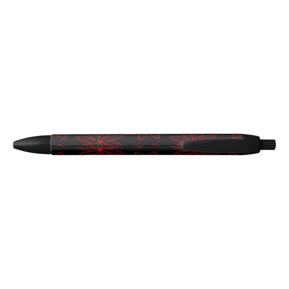 Disover Crimson Pattern on Black  Pen