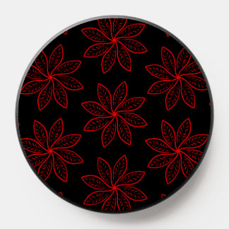 Crimson Pattern on Black PopSocket