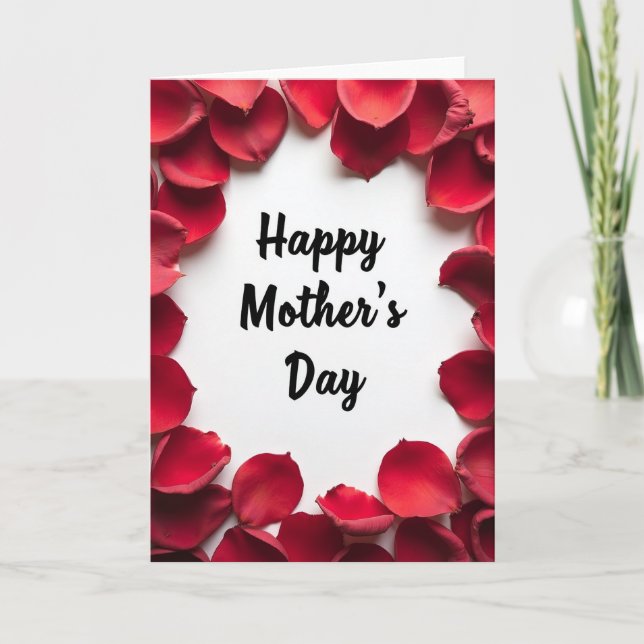 Crimson Petal Mothers Day Card (Front)