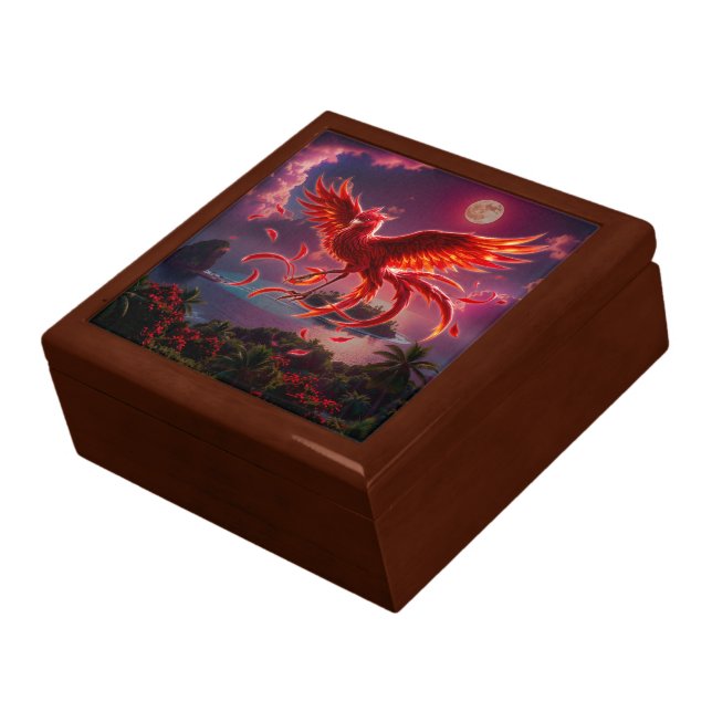 Crimson Phoenix of the Moonlit Tide.  Gift Box (Side)