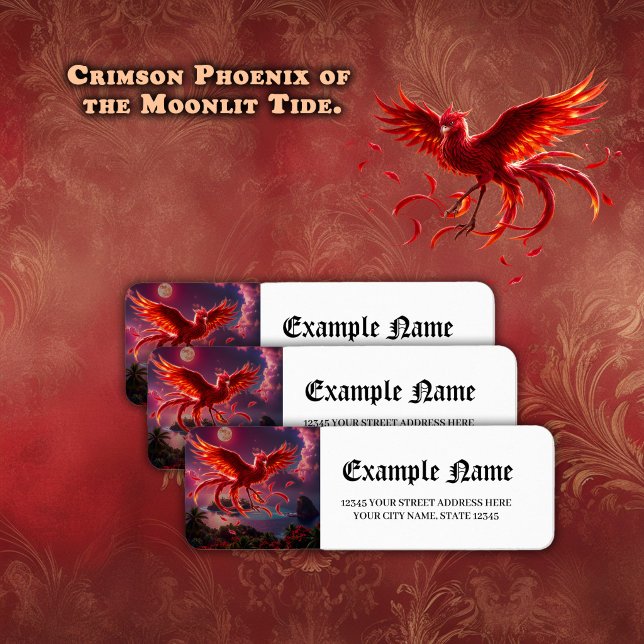 Crimson Phoenix of the Moonlit Tide.  Label (Creator Uploaded)