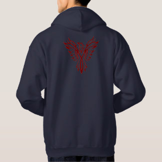 Crimson Phoenix Rising for Hope and Positivity Hoodie