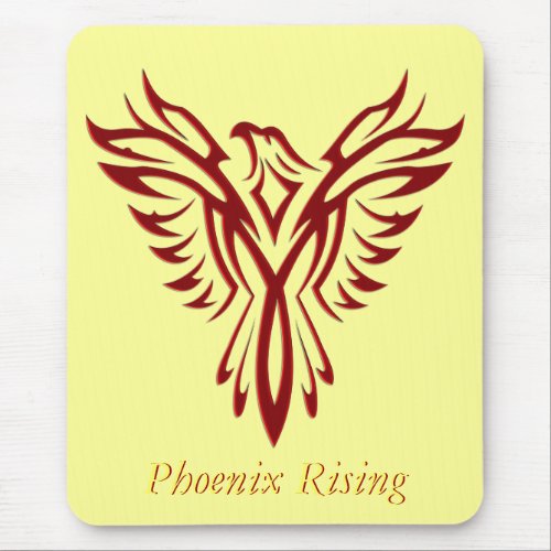 Crimson Phoenix Rising Mouse Pad