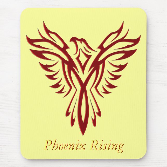 Crimson Phoenix Rising Mouse Pad (Front)
