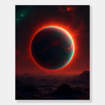 Crimson Planet, Alien Landscape Artwork