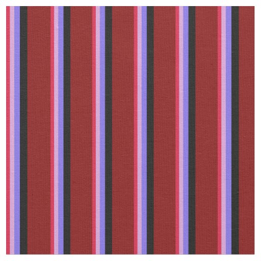Crimson, Plum, Medium Slate Blue, Black & Maroon Fabric
