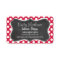 Crimson Polka Dots; Chalkboard look