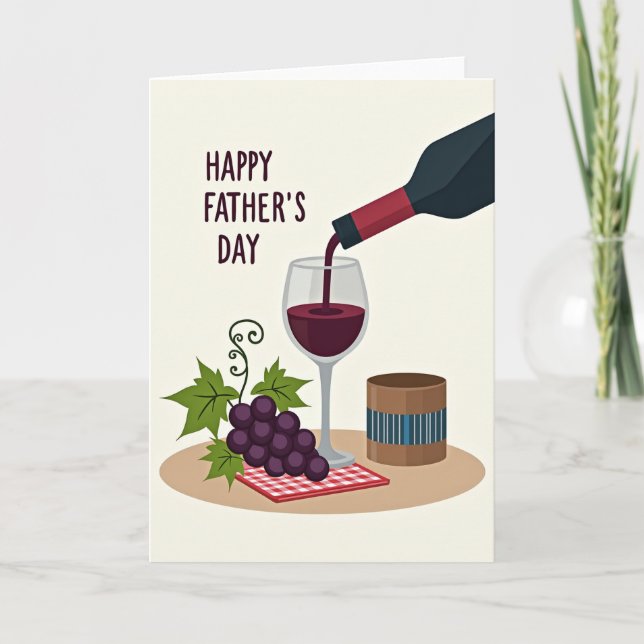 Crimson Pour Fathers Day Card (Front)