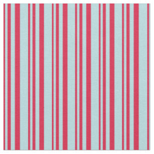 Crimson & Powder Blue Colored Stripes Pattern Fabric