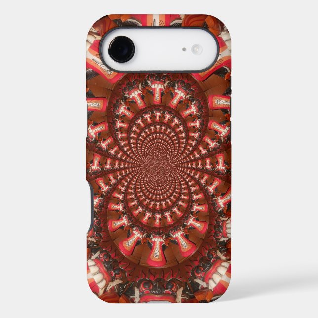 Crimson Pulse | Kaleidoscope Tongue Abstract Art   Case-Mate iPhone Case (Back)