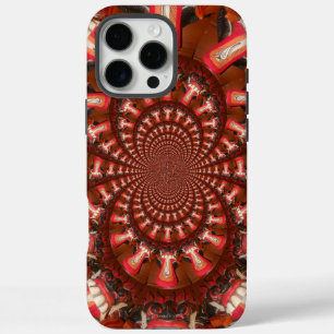 Crimson Pulse Kaleidoscope Tongue Abstract Art iPhone 16 Pro Max Case