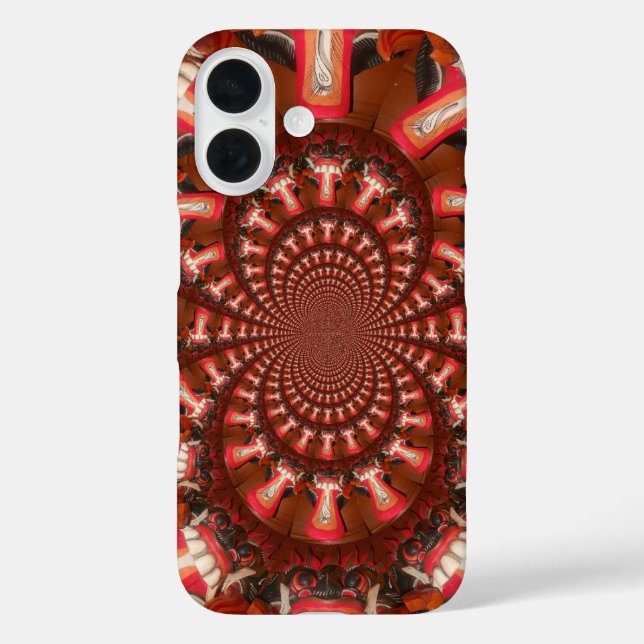 Crimson Pulse | Kaleidoscope Tongue Abstract Art   Case-Mate iPhone Case (Back)