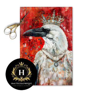 Crimson Queen Raven Decoupage   Tissue Paper