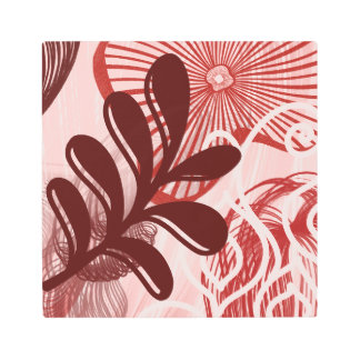 Crimson Radiance – Abstract Botanical Sunburst Art