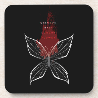Crimson Rain Sought Flower (eng) Beverage Coaster