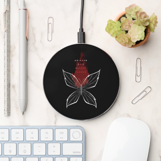 Crimson Rain Sought Flower (eng) Wireless Charger (Desk)
