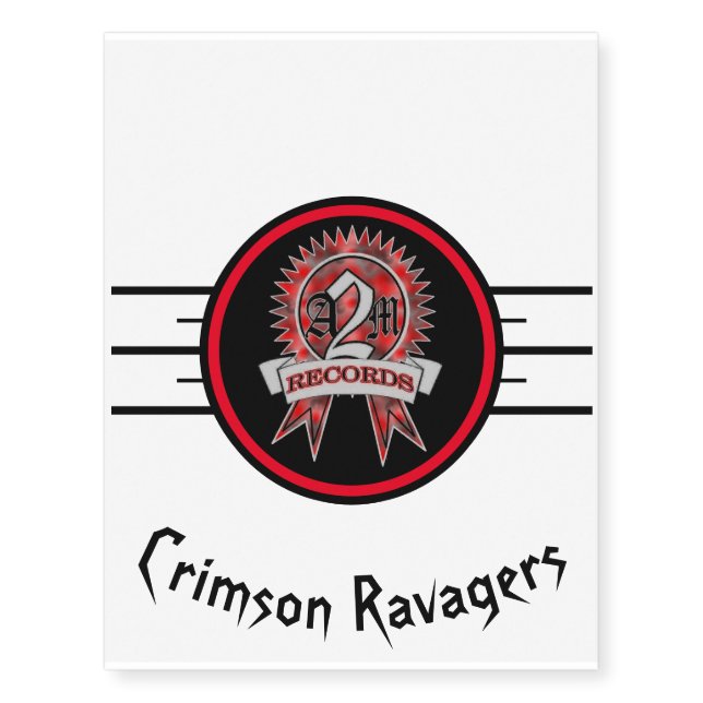 "Crimson Ravagers" Temporary Tattoo (Front)