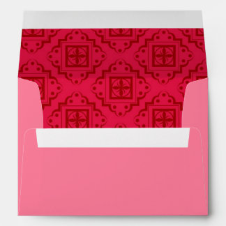 Crimson Red Arabesque Moroccan Graphic Envelope