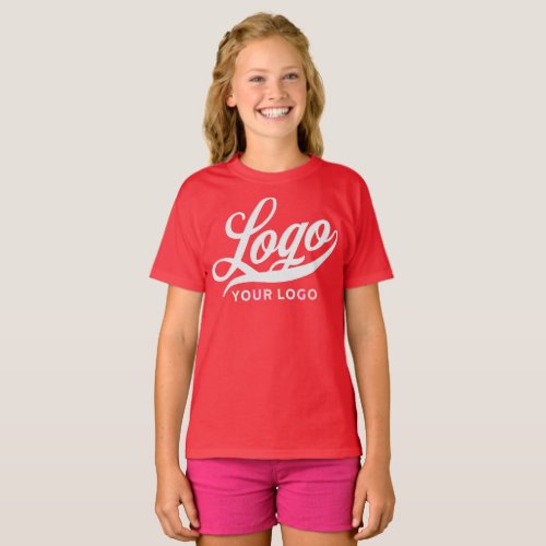 Crimson Red Company Logo Swag Business Kids Girls  T_Shirt