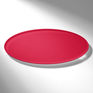 Crimson Red Custom Oval Name Tag
