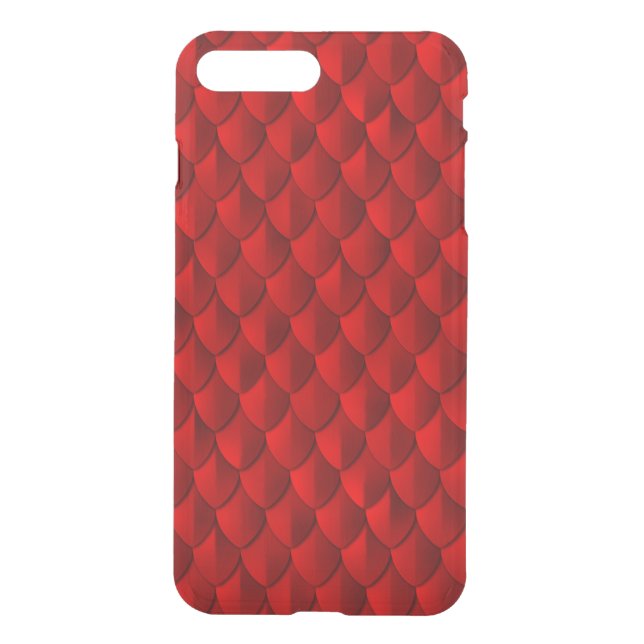 Crimson Red Dragon Scales Uncommon iPhone Case (Back)