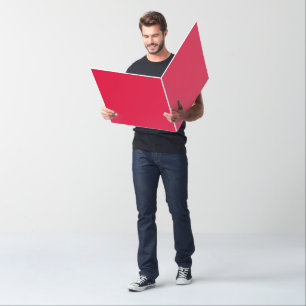 Crimson Red Folded Greeting Card – Customizable
