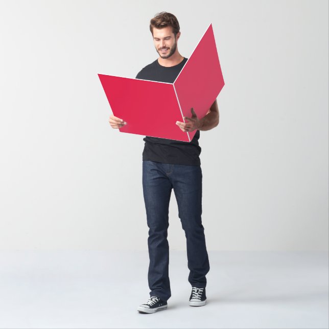 Crimson Red Folded Greeting Card – Customizable (In Situ)