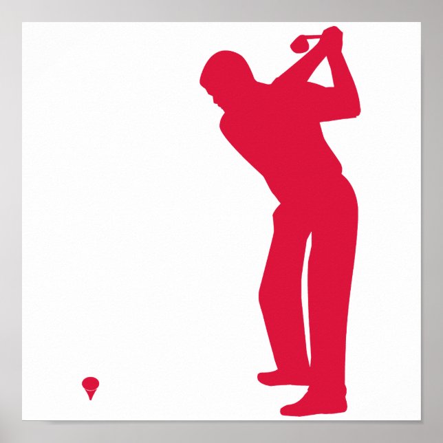 Crimson Red Golf Poster (Front)