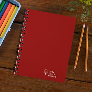 Crimson Red Golf Tee Personal Weekly Planner
