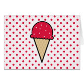Crimson Red Ice Cream Cone (Front Horizontal)