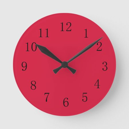 Crimson Red Kitchen Wall Clock